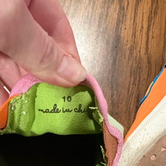 Charlotte Stone Orange and Green Slip-On Sneakers - Archie - Picture 5 of 5